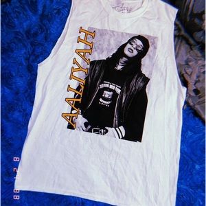 Vintage Aaliyah Cut-Off Tank Top